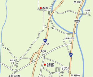 熱塩加納総合支所の周辺地図
